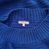 Carla F Rozmiar M Kolor Niebieski Crew Neck Tunika Bluzka Dzianina Długi rękaw Materiał Bawełna