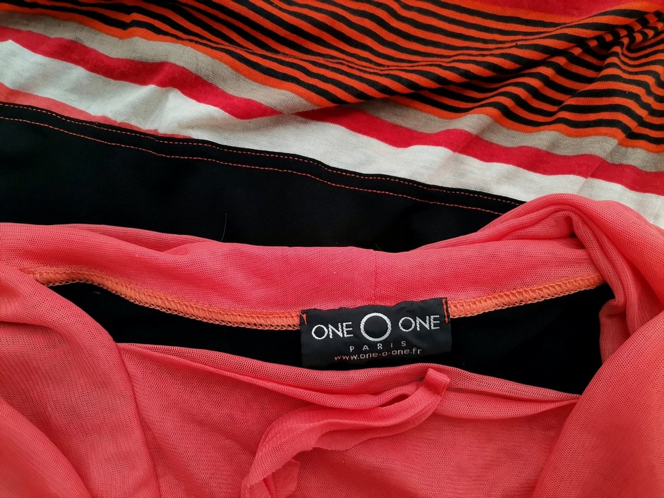 One One Paris Rozmiar 6 (48/50) Kolor Pomarańczowy Pasy Drapowany dekolt Tunika Bluzka Długi rękaw Materiał Wiskoza One One Paris Rozmiar 6 (48/50) Kolor Pomarańczowy Pasy Drapowany dekolt Tunika Bluzka Długi rękaw Materiał Wiskoza