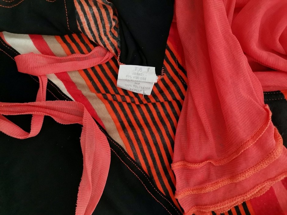 One One Paris Rozmiar 6 (48/50) Kolor Pomarańczowy Pasy Drapowany dekolt Tunika Bluzka Długi rękaw Materiał Wiskoza One One Paris Rozmiar 6 (48/50) Kolor Pomarańczowy Pasy Drapowany dekolt Tunika Bluzka Długi rękaw Materiał Wiskoza