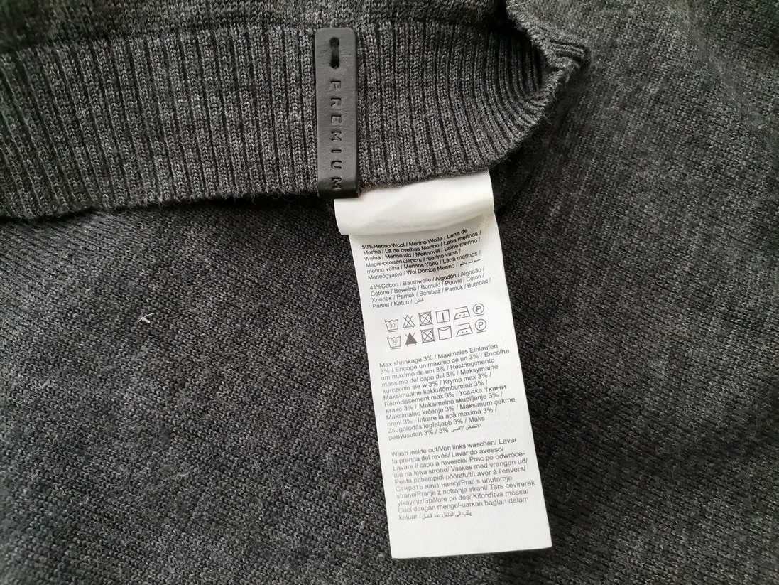IMG_20211210_132251.jpg Jack & jones Rozmiar L Kolor Szary Męski Sweter Długi rękaw Materiał Wełna Merino