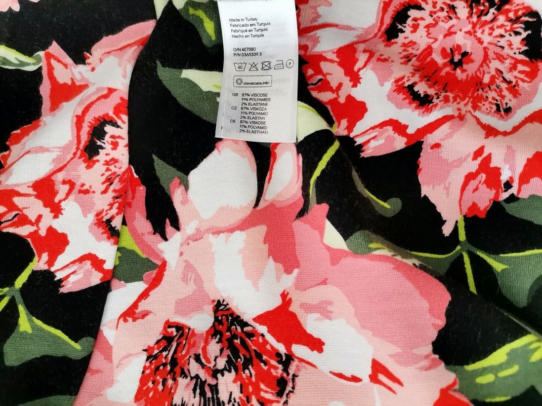 H&m Rozmiar M Kolor Czarny Okrągły dekolt Sukienka Prostokątna Długi rękaw Midi Materiał Wiskoza H&m Rozmiar M Kolor Czarny Okrągły dekolt Sukienka Prostokątna Długi rękaw Midi Materiał Wiskoza