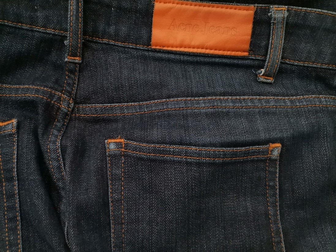IMG_20211213_124042.jpg ACNE JEANS Rozmiar W29 L32 Kolor Granatowy Spodnie Jeansy Materiał Bawełna