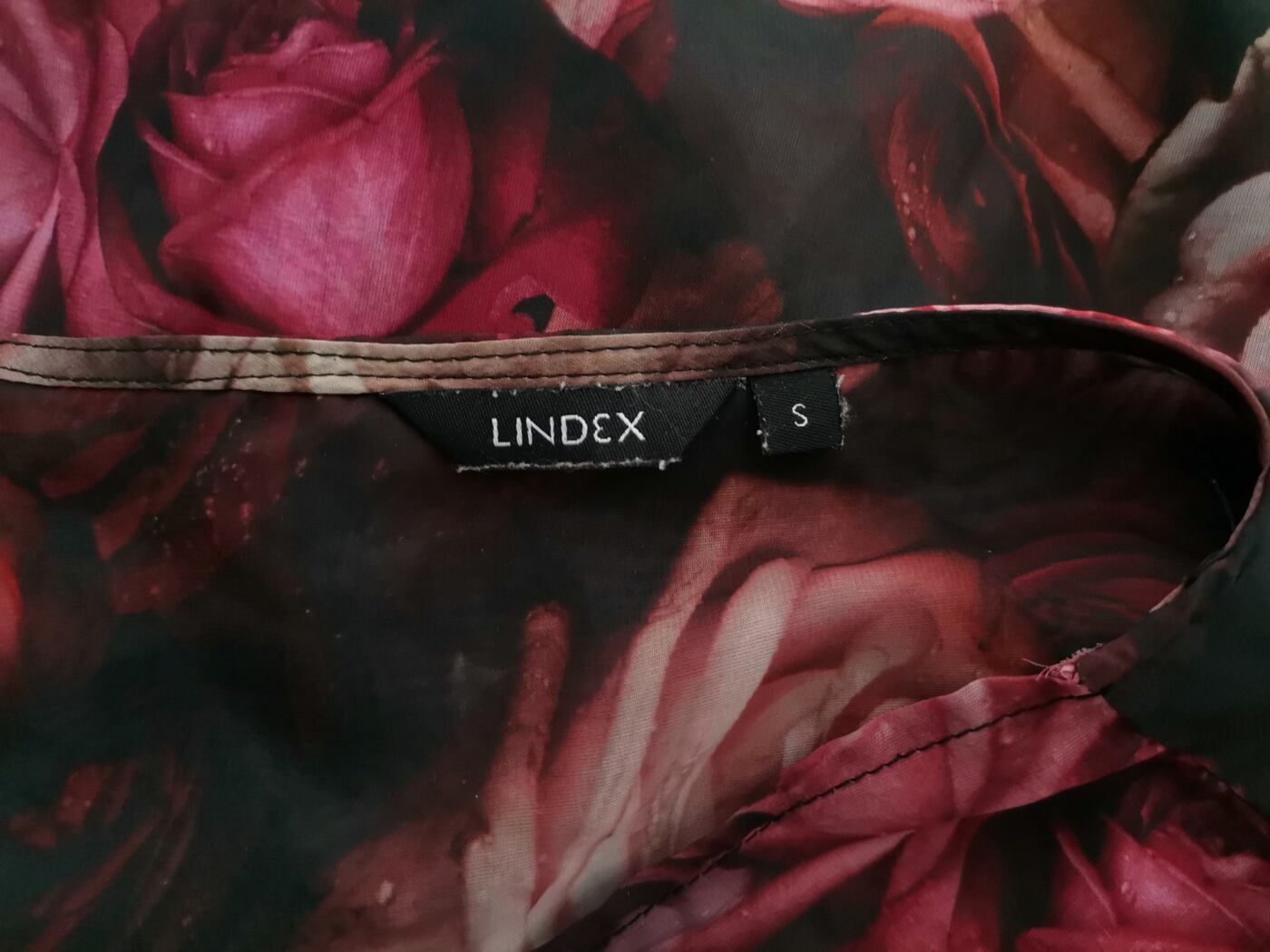 Lindex Rozmiar S Kolor Czarny W serek Bluzka Kopertowa Długi rękaw