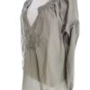 Ofelia Rozmiar XL Kolor Szary Split Crew Neck Tunika Bluzka Długi rękaw Materiał Bawełna 100%