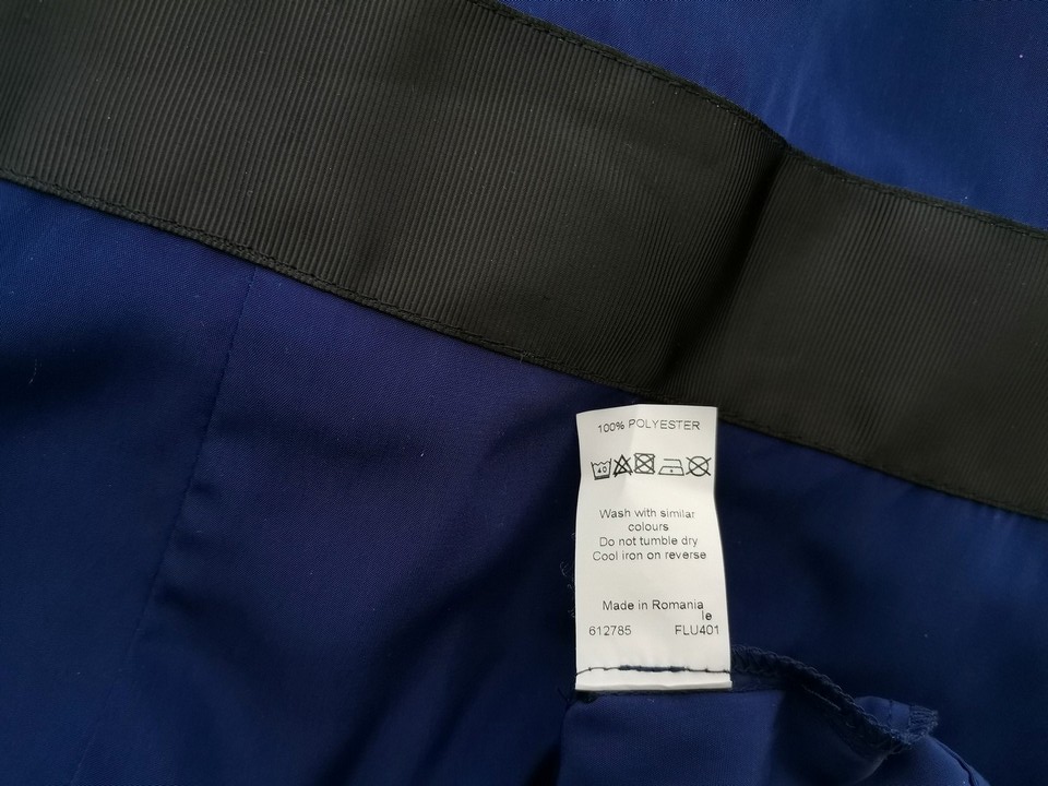 River island Rozmiar 10 (36) Kolor Niebieski Okrągły dekolt Sukienka Sweterkowa Krótki rękaw Do Kolan