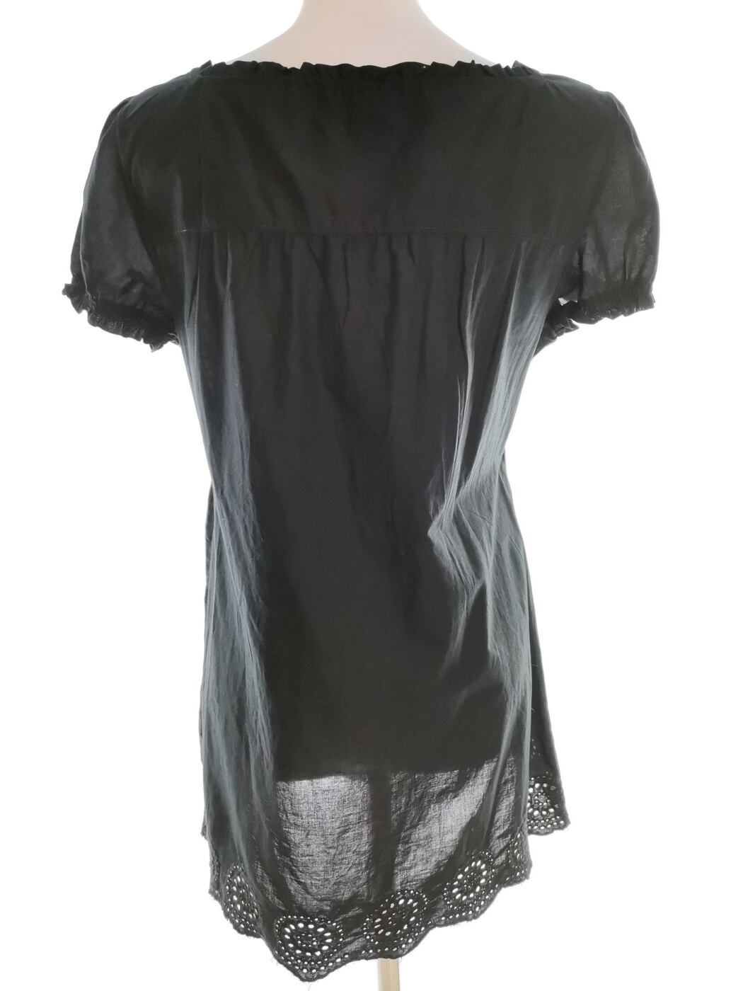 Esprit Rozmiar 40 Kolor Czarny Kwadratowy dekolt Tunika Popover Bluzka Krótki rękaw Materiał Bawełna 100% Esprit Rozmiar 40 Kolor Czarny Kwadratowy dekolt Tunika Popover Bluzka Krótki rękaw Materiał Bawełna 100%