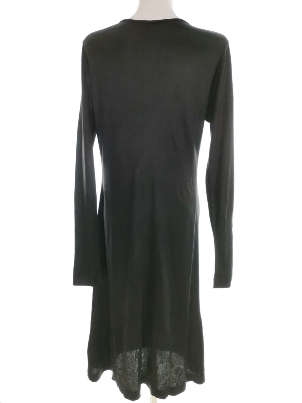 Regine Rozmiar 12 (40) Kolor Czarny W serek Sukienka Sheath Długi rękaw Midi