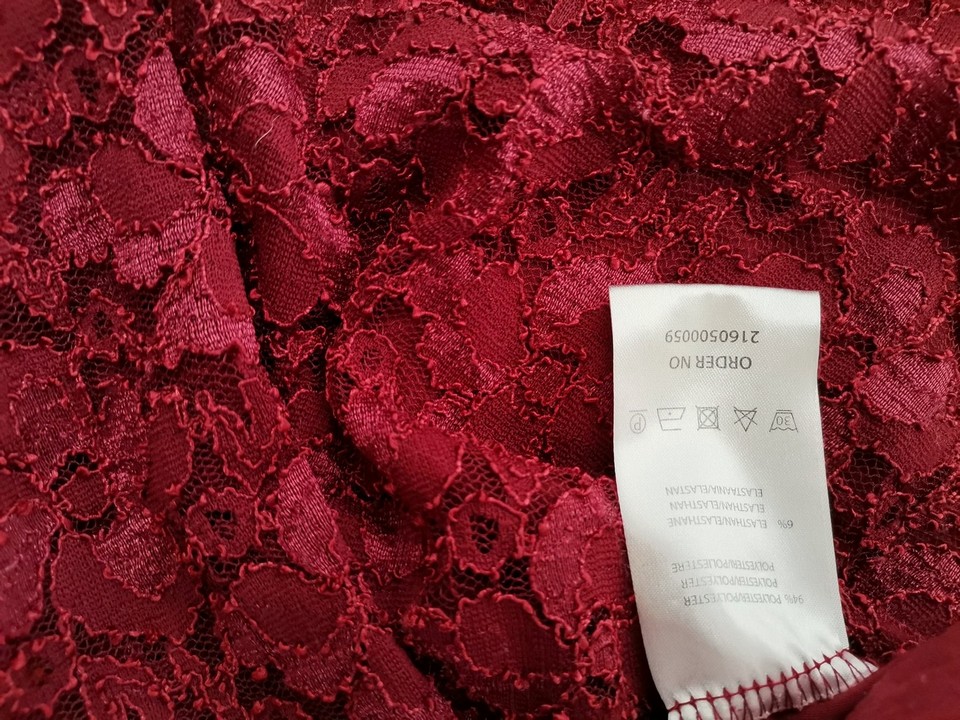 Vintage Rozmiar 46/48 Kolor Bordowy Okrągły dekolt Tunika Bluzka Rękaw 3/4 Vintage Rozmiar 46/48 Kolor Bordowy Okrągły dekolt Tunika Bluzka Rękaw 3/4