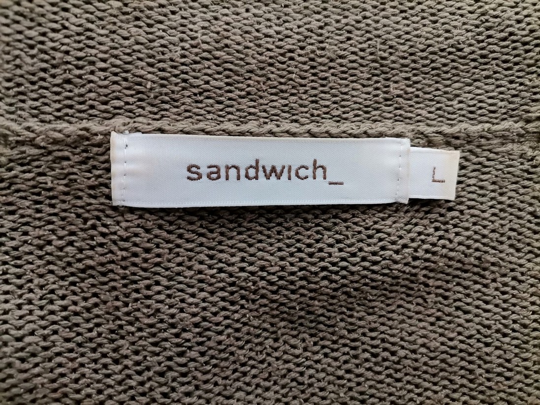 IMG_20211217_133303.jpg Sandwich Rozmiar L Kolor Khaki Kołnierz Kardigan Zapinany Długi rękaw Materiał Jedwab Cienka dzianina
