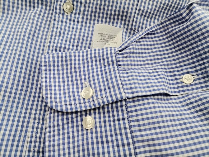 IMG_20211228_112429.jpg Gant Rozmiar 2XL Kolor Niebieski Krata Kołnierz Męska Koszula Casual Długi rękaw Materiał Bawełna 100%