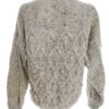 Vintage Rozmiar 46/48 Kolor Kremowy Pół golf Sweter Długi rękaw Dzianina kablowa