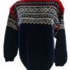 Vintage Rozmiar 42/44 Kolor Granatowy Pół golf Sweter Długi rękaw Cienka dzianina
