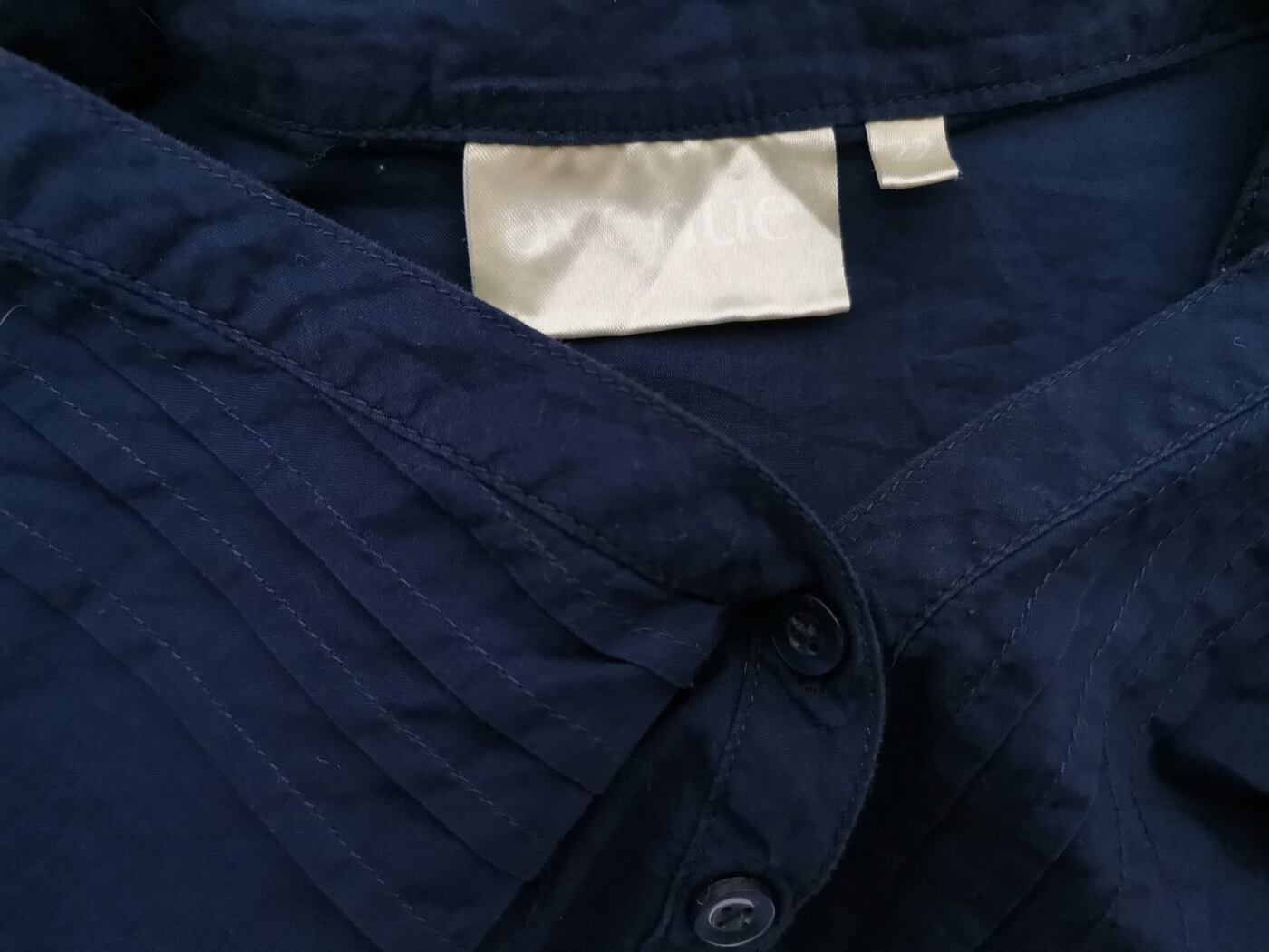 Avenue Rozmiar 22 (50) Kolor Granatowy W serek Tunika Popover Bluzka Długi rękaw Materiał Bawełna 100%