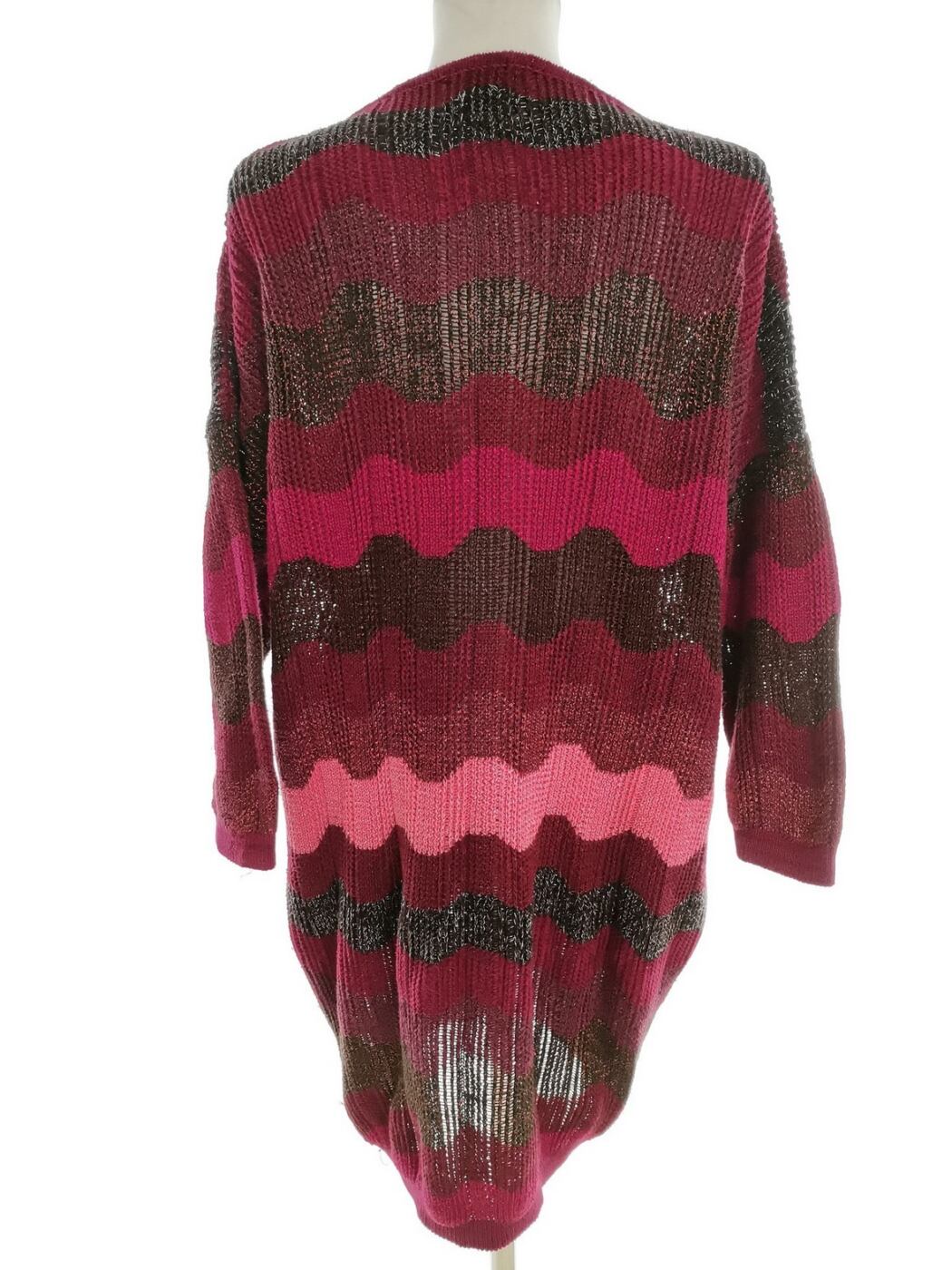 MISSONI LINDEX Rozmiar S Kolor Purpurowy Okrągły dekolt Sukienka Sweterkowa Długi rękaw Do Kolan MISSONI LINDEX Rozmiar S Kolor Purpurowy Okrągły dekolt Sukienka Sweterkowa Długi rękaw Do Kolan