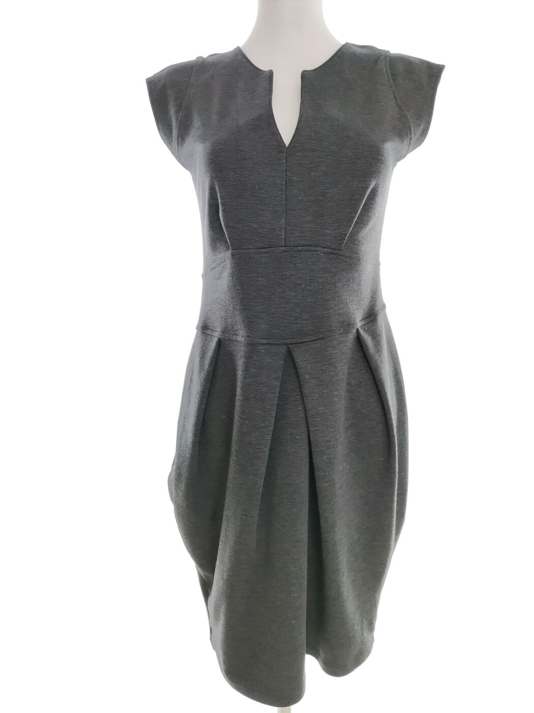 ViVi Boutique LONDON Rozmiar M Kolor Szary W serek Sukienka Ołówkowa Krótki rękaw Midi