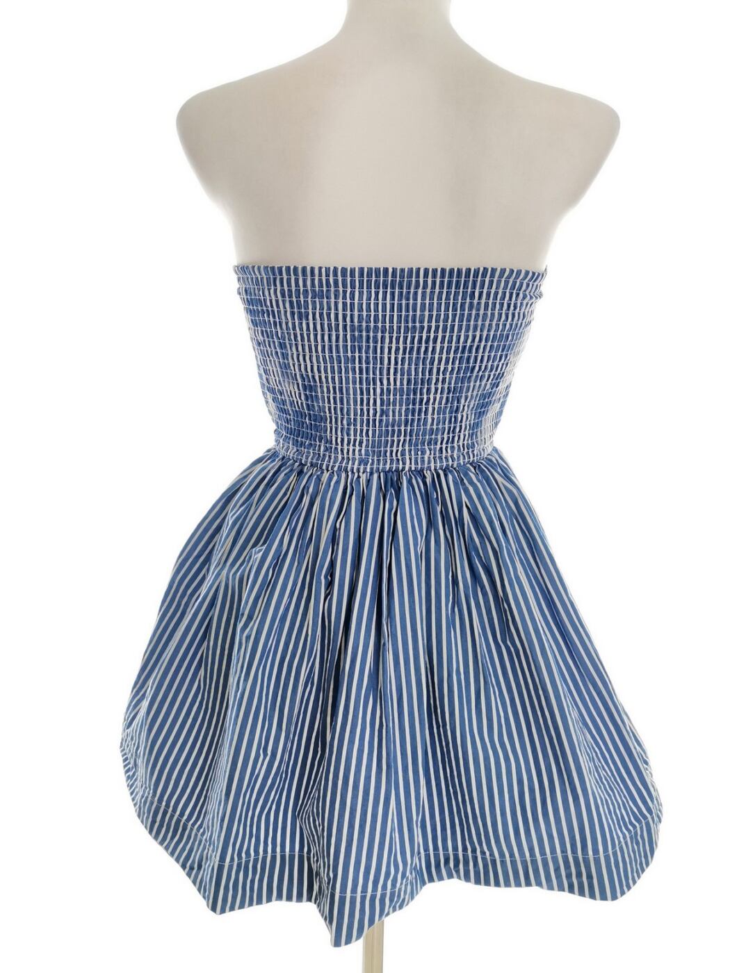 ABERCROMBIE & FITCH Rozmiar XS Kolor Niebieski Pasy Odkryte Ramiona Sukienka Mini Bezrękawnik Krótka Materiał Bawełna 100% ABERCROMBIE & FITCH Rozmiar XS Kolor Niebieski Pasy Odkryte Ramiona Sukienka Mini Bezrękawnik Krótka Materiał Bawełna 100%