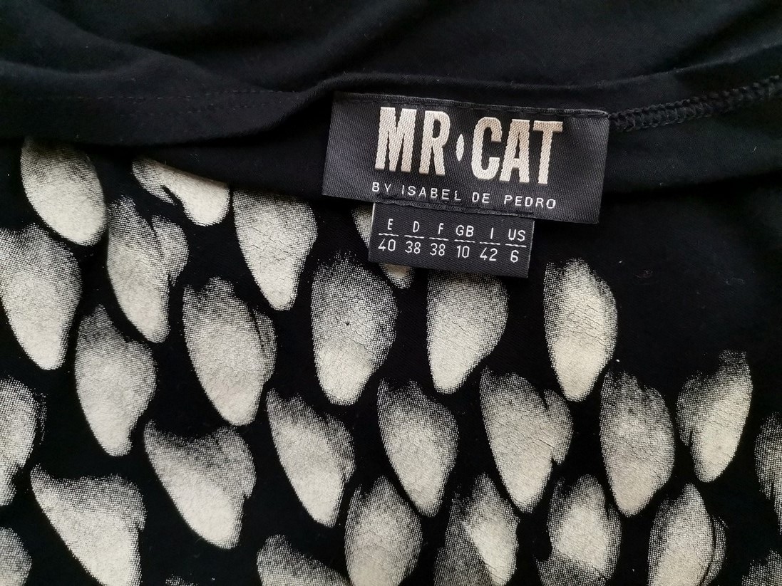 MR CAT by ISABEL DE PEDRO Rozmiar 38 Kolor Czarny W łódkę Suknia Balowa Sukienka Wieczorowa Krótki rękaw Długa