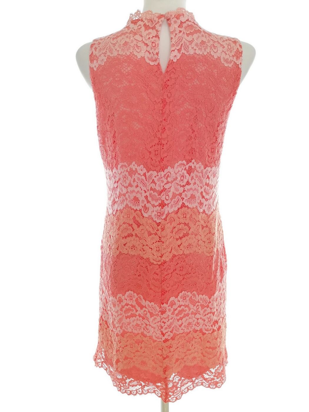Vintage Rozmiar 34/36 Kolor Różowy Pół golf Sukienka Sheath Bezrękawnik Do Kolan