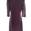 Vintage Rozmiar 38/40 Kolor Fioletowy Okrągły dekolt Sukienka Sheath Rękaw 3/4 Do Kolan