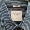 ABERCROMBIE & FITCH Rozmiar L Kolor Niebieski Pasy Kołnierz Męska Koszula Casual Długi rękaw Materiał Bawełna 100%