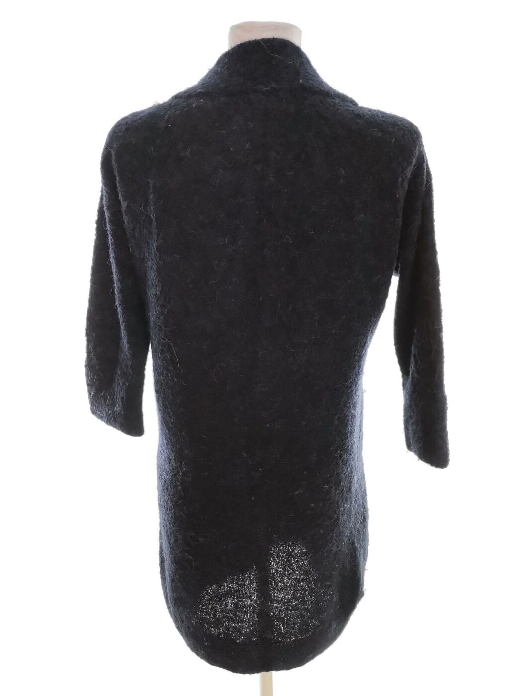 Vintage Rozmiar 42/44 Kolor Granatowy Okrągły dekolt Sukienka Sweterkowa Rękaw 3/4 Do Kolan Vintage Rozmiar 42/44 Kolor Granatowy Okrągły dekolt Sukienka Sweterkowa Rękaw 3/4 Do Kolan