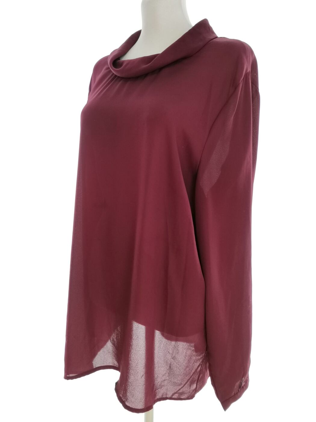 Soyaconcept Rozmiar XXL Kolor Purpurowy Drapowany dekolt Tunika Bluzka Długi rękaw Soyaconcept Rozmiar XXL Kolor Purpurowy Drapowany dekolt Tunika Bluzka Długi rękaw