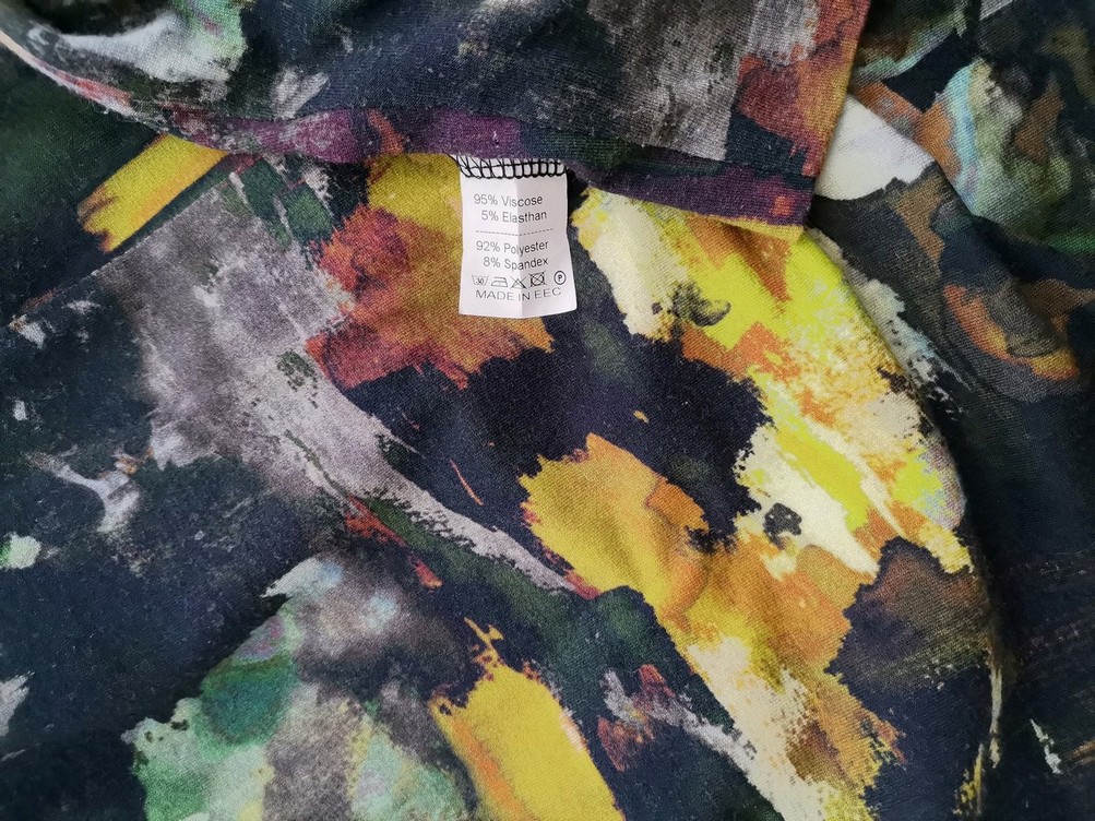 BOHEME Rozmiar 2 Kolor Khaki W serek Sukienka Prostokątna Długi rękaw Midi Materiał Wiskoza BOHEME Rozmiar 2 Kolor Khaki W serek Sukienka Prostokątna Długi rękaw Midi Materiał Wiskoza