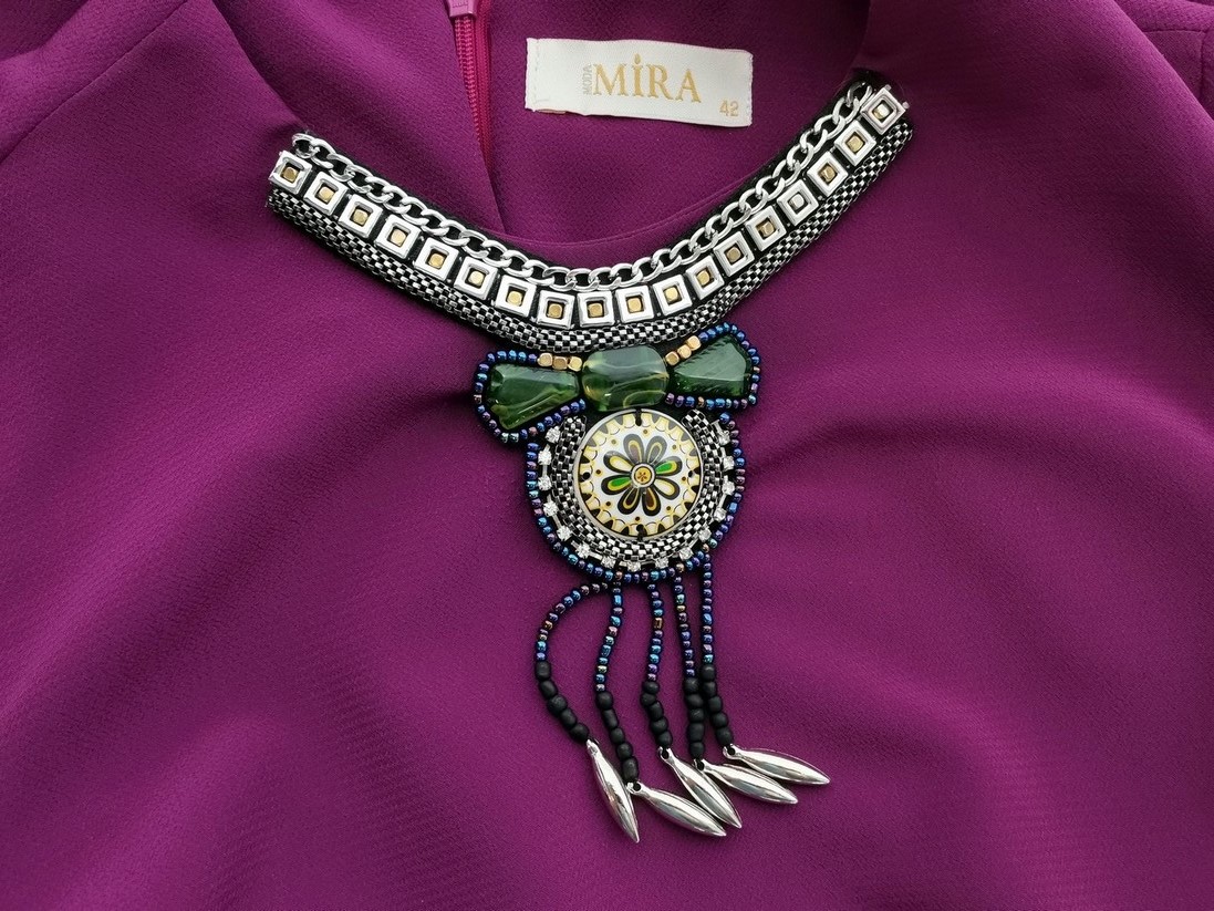 Mira Rozmiar 42 Kolor Fioletowy Okrągły dekolt Sukienka Sheath Długi rękaw Midi Mira Rozmiar 42 Kolor Fioletowy Okrągły dekolt Sukienka Sheath Długi rękaw Midi