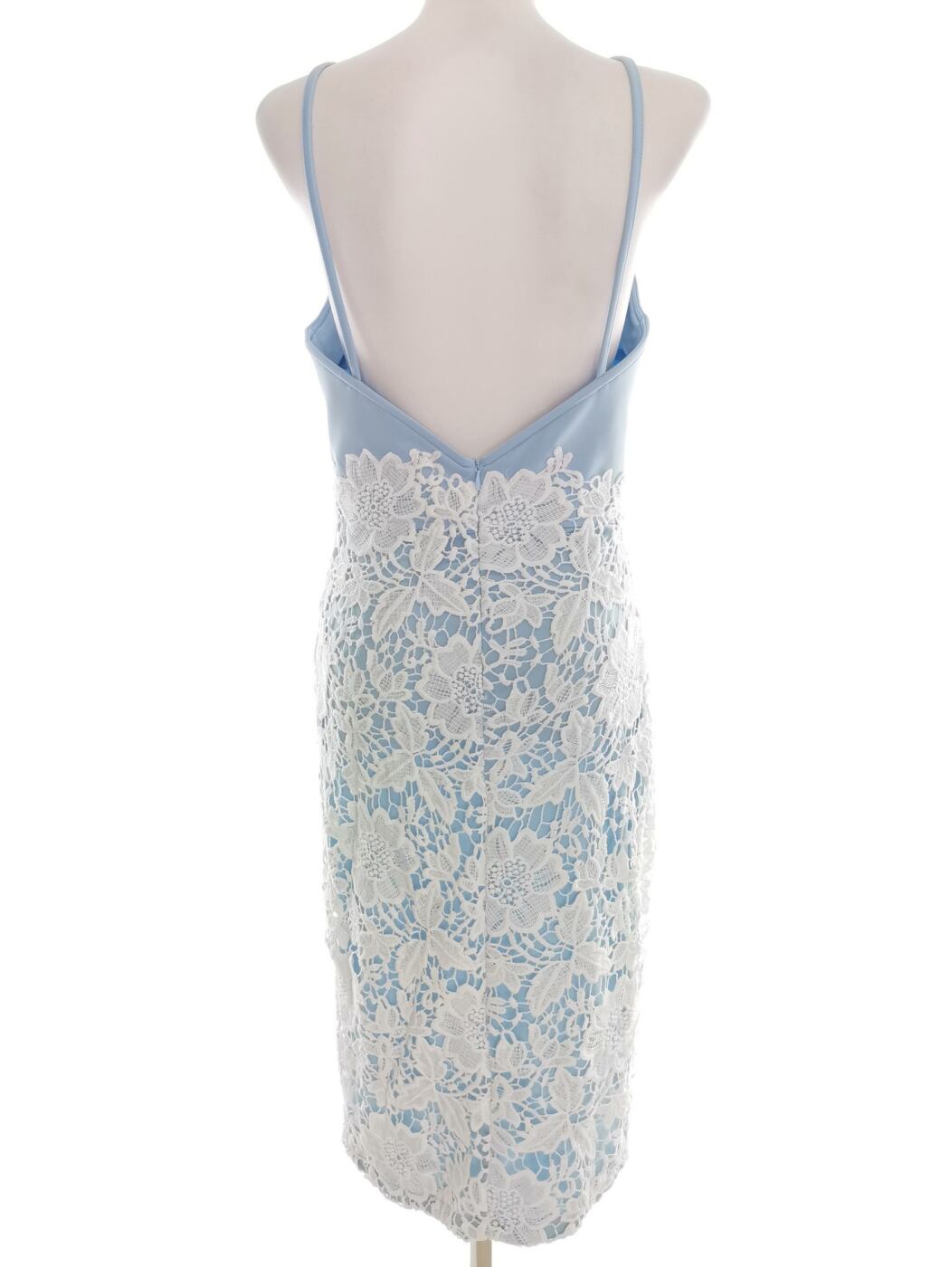 PINK BOUTIQUE Rozmiar 10 (38) Kolor Niebieski Halter Sukienka Letnia Bezrękawnik Midi PINK BOUTIQUE Rozmiar 10 (38) Kolor Niebieski Halter Sukienka Letnia Bezrękawnik Midi