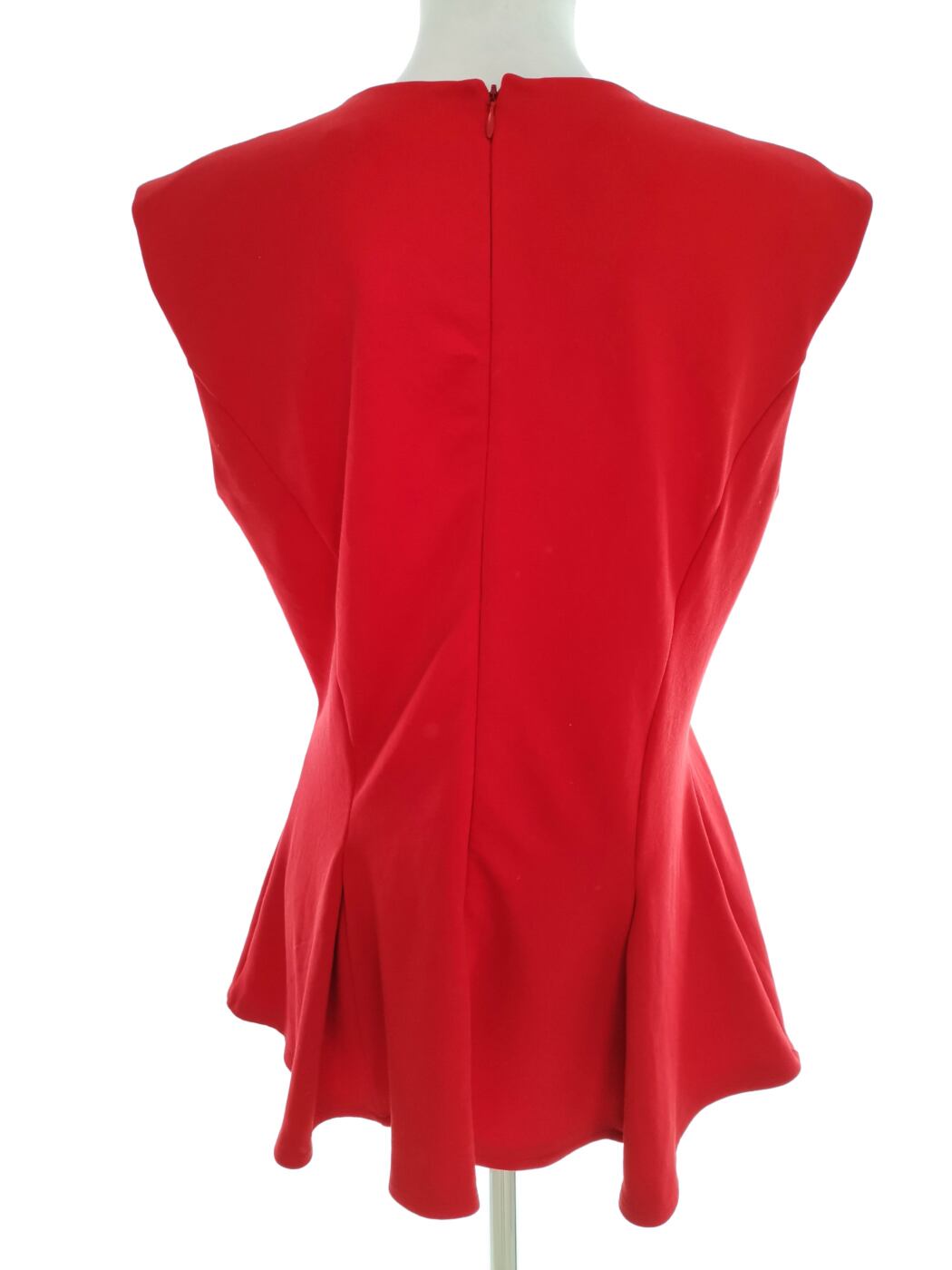 IMG_20220113_114352.jpg Mango Rozmiar XL Kolor Czerwony Crew Neck Bluzka Peplum Krótki rękaw Materiał Wiskoza