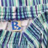 B Vintage Rozmiar 42/44 Kolor Niebieski Pasy Spodnie Casual Materiał Bawełna 100%