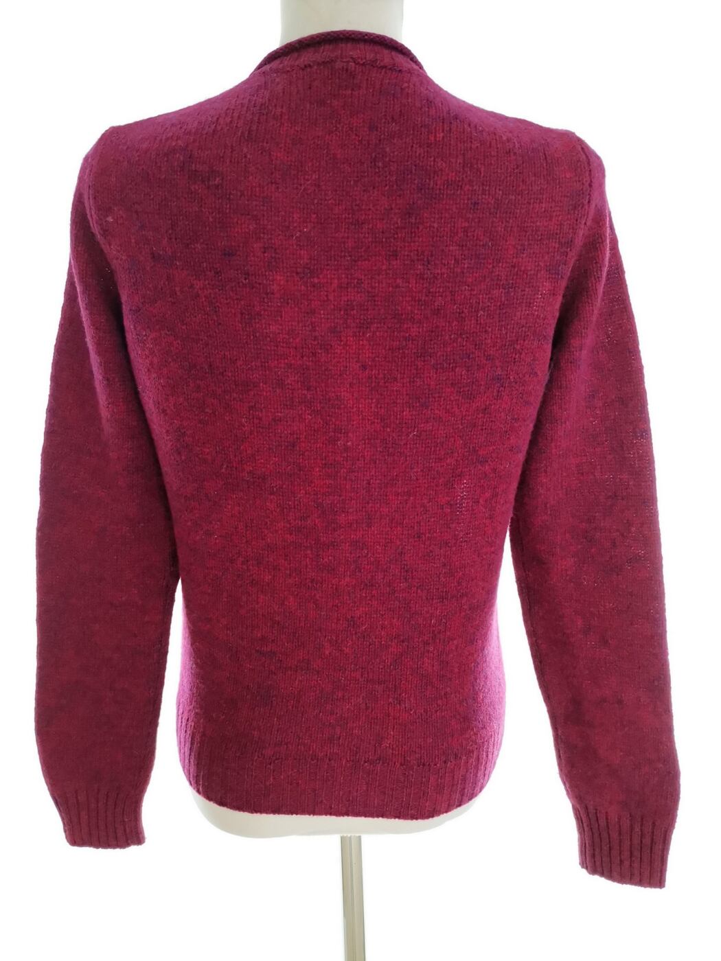 United colors benetton Rozmiar S Kolor Różowy Crew Neck Sweter Długi rękaw Materiał Wełna 100% Cienka dzianina