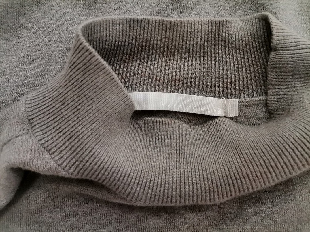 YaYa Rozmiar L Kolor Szary Pół golf Sweter Rękaw 3/4