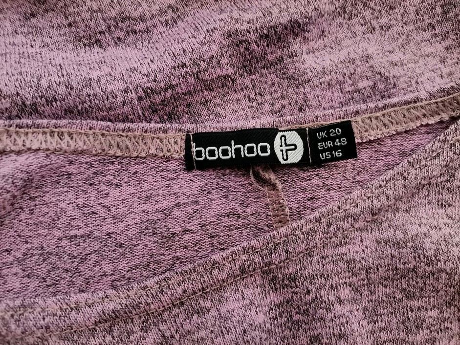 Boohoo Rozmiar 20 (48) Kolor Fioletowy Okrągły dekolt Sukienka Prostokątna Długi rękaw Do Kolan Boohoo Rozmiar 20 (48) Kolor Fioletowy Okrągły dekolt Sukienka Prostokątna Długi rękaw Do Kolan