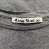 ACNE Studios Rozmiar XS Kolor Szary Okrągły dekolt T-Shirt Krótki rękaw Materiał Bawełna 100%