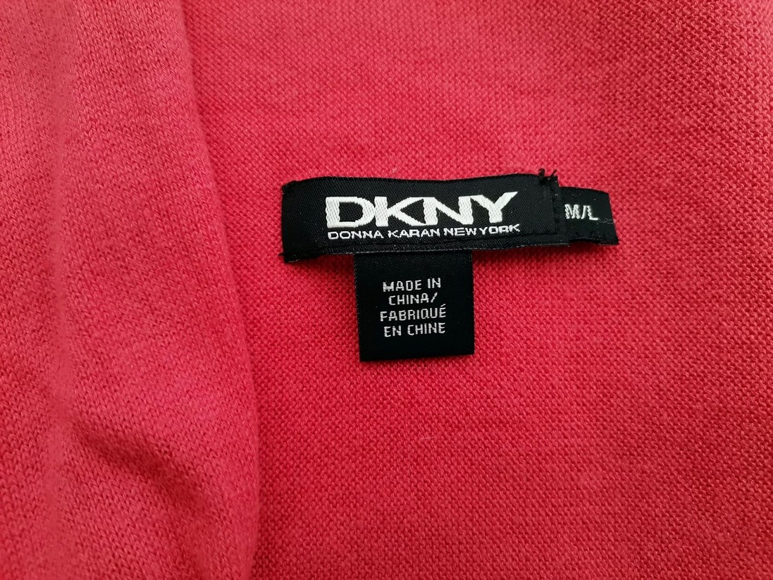 IMG_20220118_115419.jpg Dkny Rozmiar M/L Kolor Różowy W serek Długi Otwarty Kardigan Długi rękaw Cienka dzianina