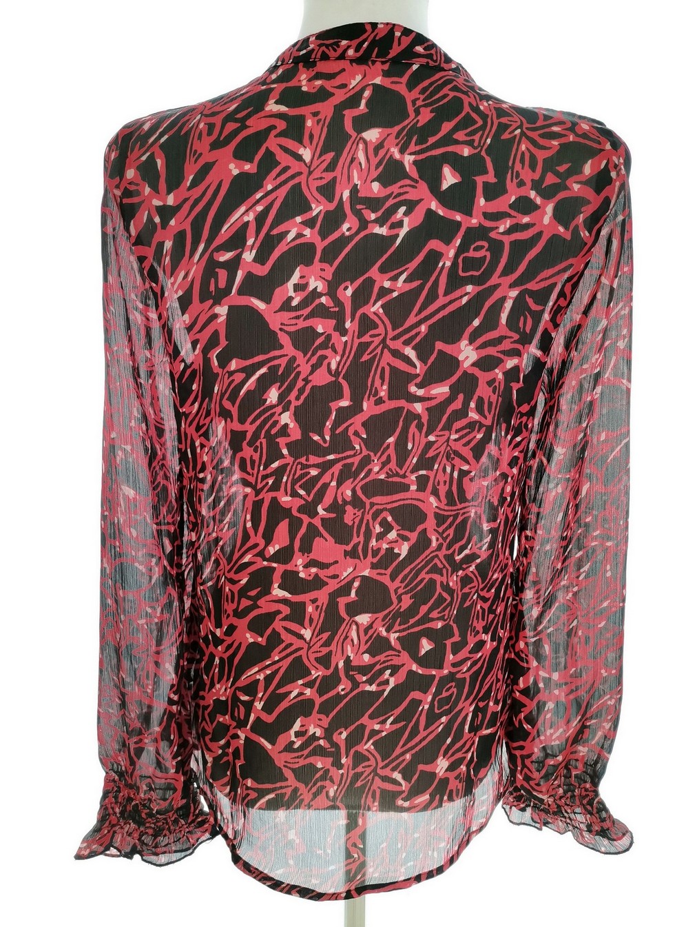 ALICE BIZOUS Rozmiar 36 Kolor Czarny Keyhole Crew Neck Bluzka Długi rękaw