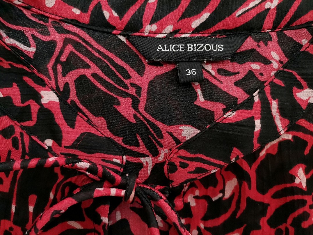 ALICE BIZOUS Rozmiar 36 Kolor Czarny Keyhole Crew Neck Bluzka Długi rękaw