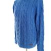 BONDELID Rozmiar M Kolor Niebieski Crew Neck Sweter Długi rękaw Materiał Bawełna 100% Dzianina kablowa