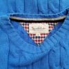 BONDELID Rozmiar M Kolor Niebieski Crew Neck Sweter Długi rękaw Materiał Bawełna 100% Dzianina kablowa