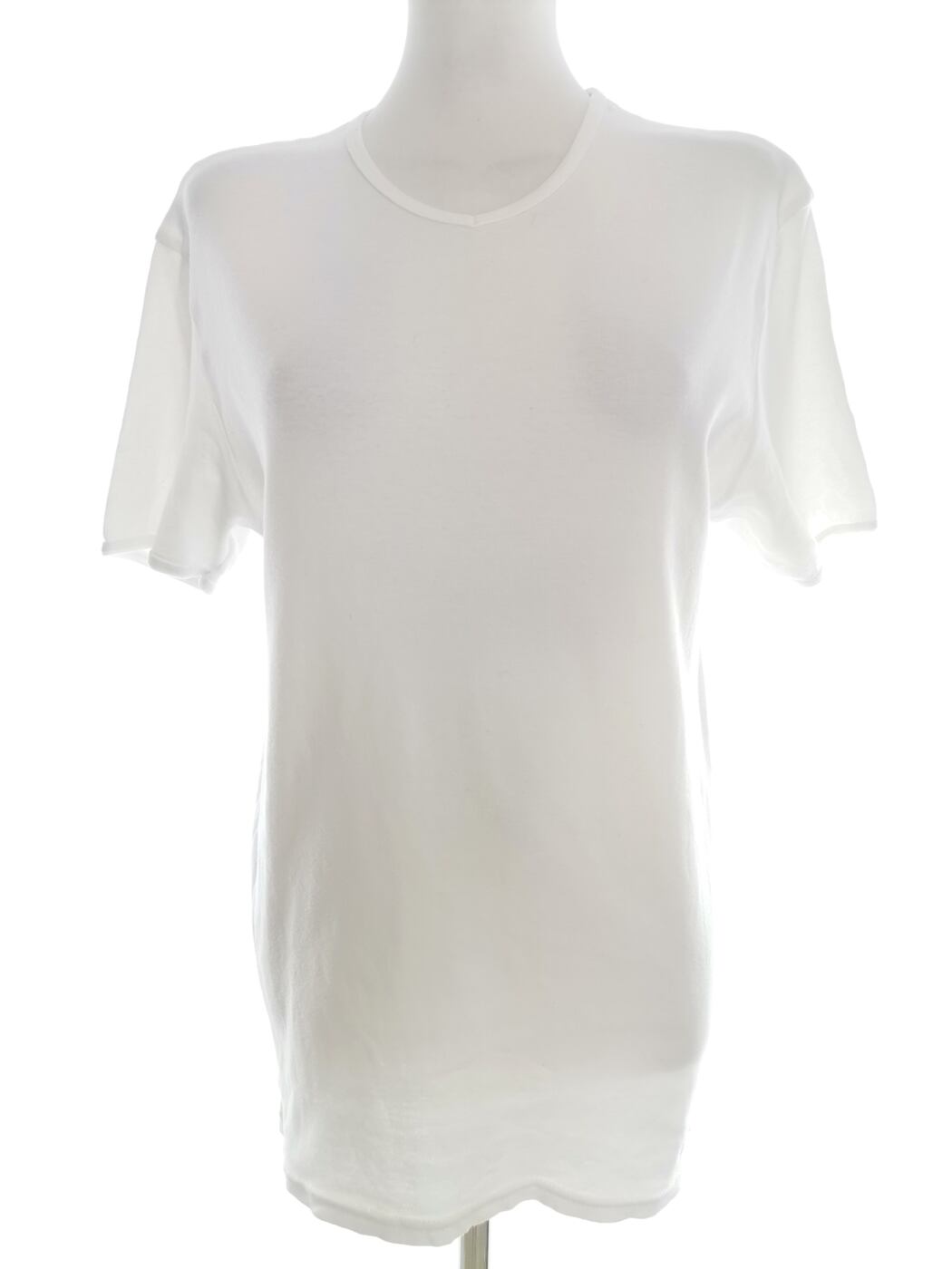 Rozmiar M Kolor Biały Crew Neck T-Shirt Krótki rękaw Materiał Bawełna 100%