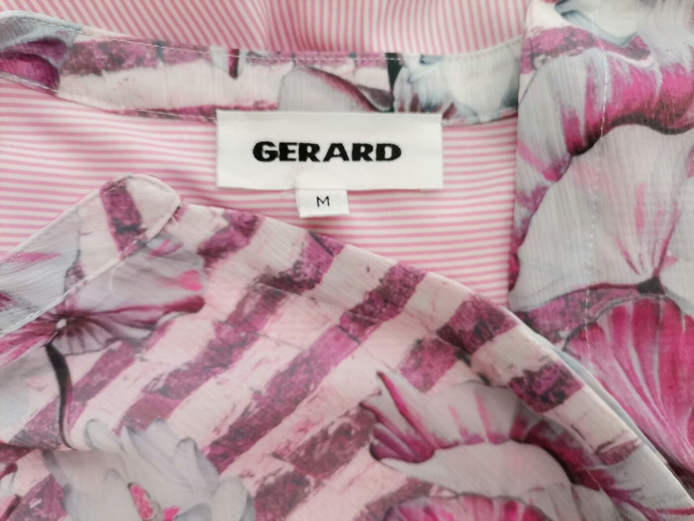 Gerard Rozmiar M Kolor Różowy Split Crew Neck Tunika Bluzka Rękaw 3/4 Gerard Rozmiar M Kolor Różowy Split Crew Neck Tunika Bluzka Rękaw 3/4