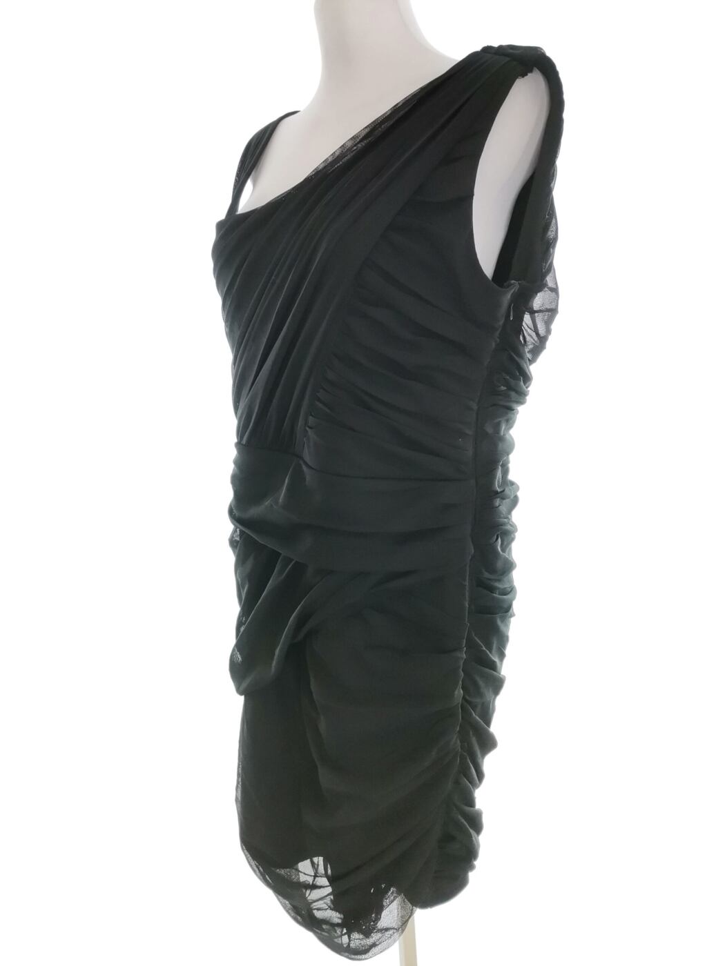 Savida Rozmiar 18 (46) Kolor Czarny W serek Sukienka Bodycon Bezrękawnik Do Kolan Savida Rozmiar 18 (46) Kolor Czarny W serek Sukienka Bodycon Bezrękawnik Do Kolan