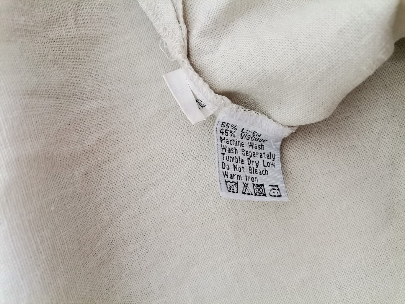 PETROLEUM Rozmiar XL Kolor Kremowy Split Crew Neck Tunika Bluzka Długi rękaw Materiał Len PETROLEUM Rozmiar XL Kolor Kremowy Split Crew Neck Tunika Bluzka Długi rękaw Materiał Len