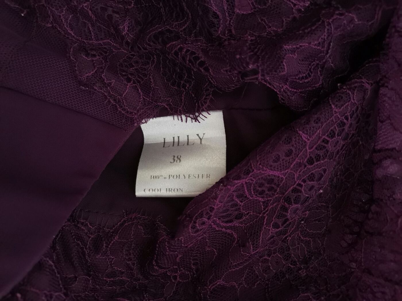 LILLY Rozmiar 38 Kolor Fioletowy Okrągły dekolt Suknia Balowa Sukienka Wieczorowa Krótki rękaw Długa LILLY Rozmiar 38 Kolor Fioletowy Okrągły dekolt Suknia Balowa Sukienka Wieczorowa Krótki rękaw Długa