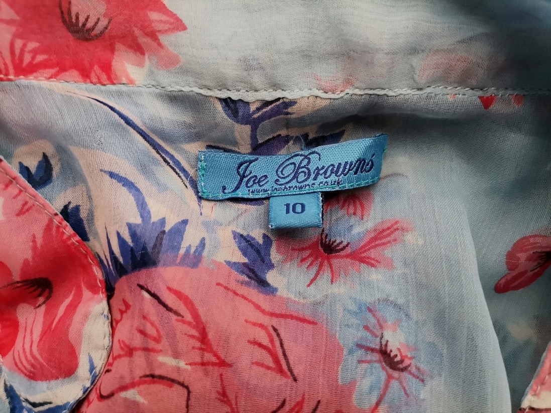 Joe Browns Rozmiar 10 (38) Kolor Niebieski Split Crew Neck Tunika Zapinana Bluzka Rękaw 3/4 Joe Browns Rozmiar 10 (38) Kolor Niebieski Split Crew Neck Tunika Zapinana Bluzka Rękaw 3/4