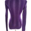 River island Rozmiar 10 (36) Kolor Fioletowy W serek Sweter Długi rękaw Materiał Bawełna 100% Otwarta dzianina