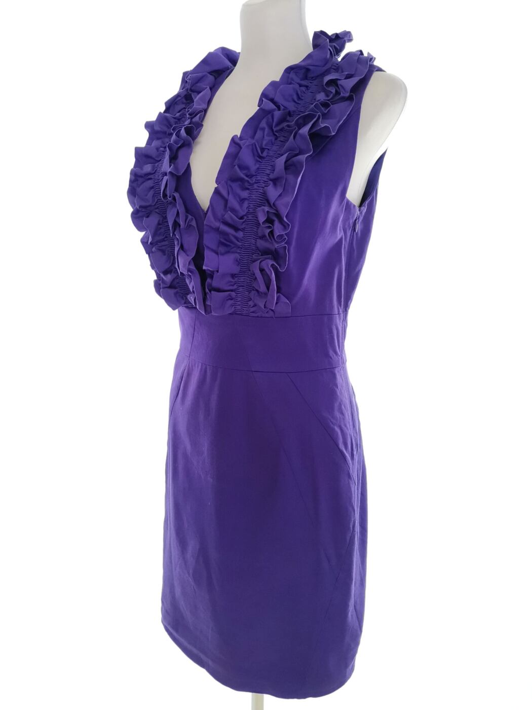 Ted Baker Rozmiar 2 (38) Kolor Fioletowy W serek Suknia Balowa Sukienka Wieczorowa Bezrękawnik Do Kolan Materiał Bawełna Ted Baker Rozmiar 2 (38) Kolor Fioletowy W serek Suknia Balowa Sukienka Wieczorowa Bezrękawnik Do Kolan Materiał Bawełna