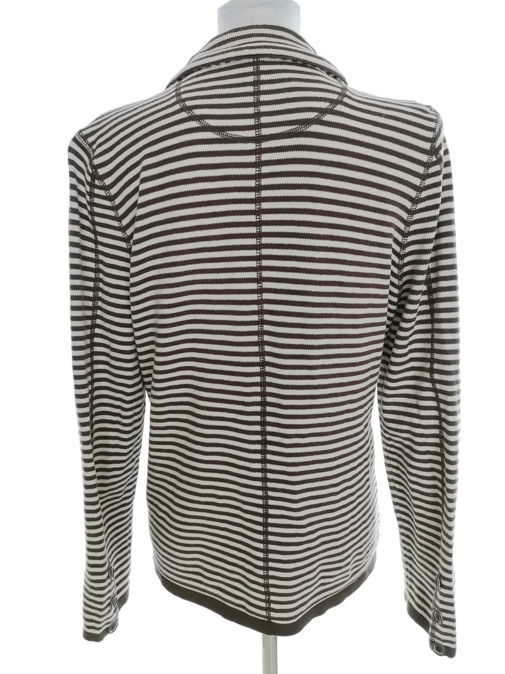 Gerry weber Rozmiar 42/44 Kolor Brązowy Pasy Kołnierz Żakiet z zapięciem Długi rękaw