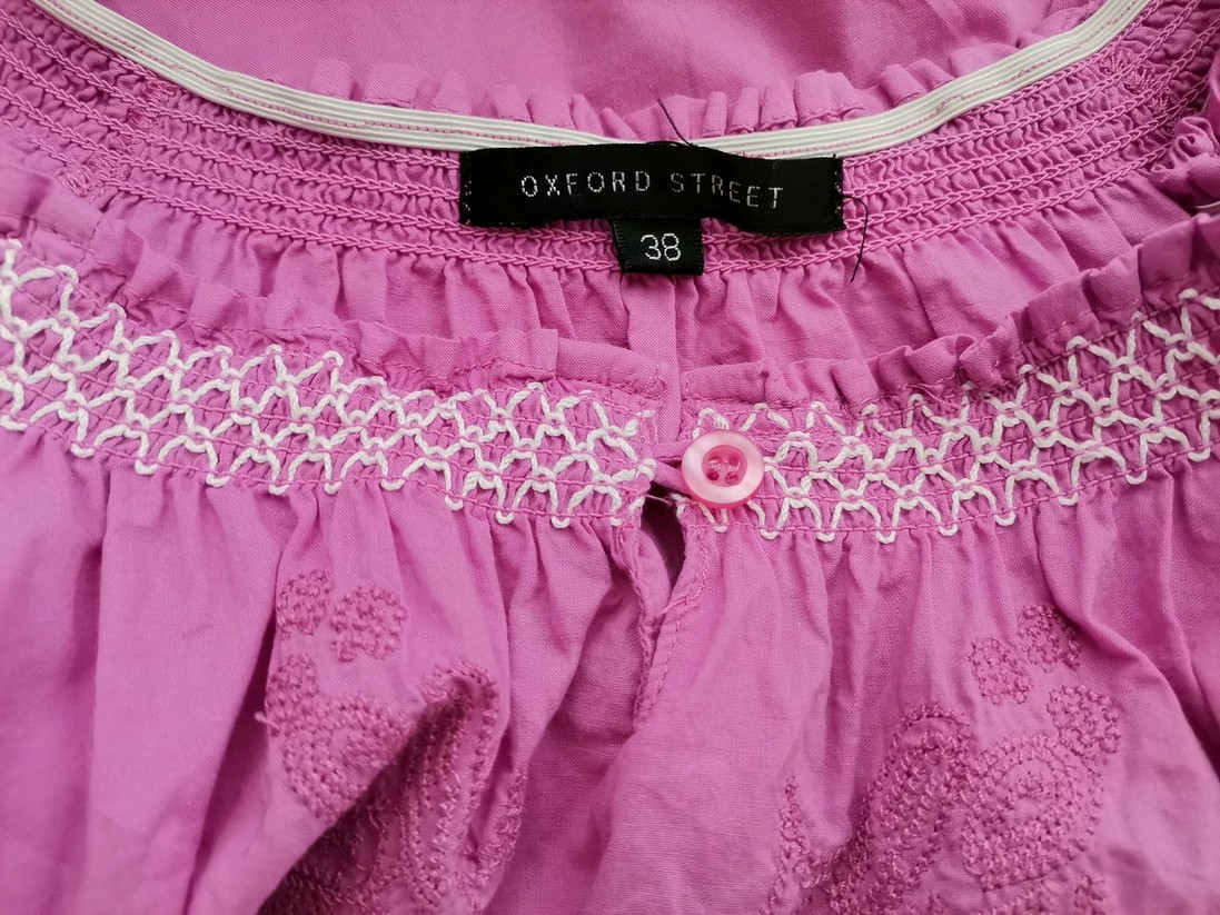 IMG_20220126_144831.jpg Oxford street Rozmiar 38 Kolor Różowy Okrągły dekolt Bluzka Krótki rękaw Materiał Bawełna 100%